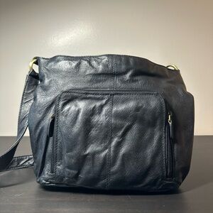 Cabin Creek Black Leather Bag